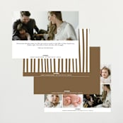 "Signed with Love" - Birth Announcements in Bark by AK Graphics - Back of Card Options
