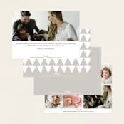 "Initial Love" - Birth Announcements in Gray by Carolyn MacLaren - Back of Card Options
