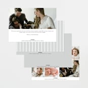 "Modern Arc" - Birth Announcements in Snow by Erin Deegan - Back of Card Options