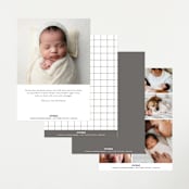 "Say Hello To" - Birth Announcements in Shadow by fatfatin - Back of Card Options
