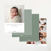"Introduction" - Birth Announcements in Cloud by Sara Hicks Malone - Back of Card Options