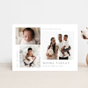 "Welcome with Joy" - Birth Announcements in Stone by Carolyn MacLaren - Front