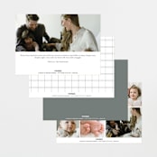 "Welcome with Joy" - Birth Announcements in Stone by Carolyn MacLaren - Back of Card Options
