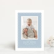 "Mickey fabric frame" - Birth Announcements in Chambray by Lea Delaveris - Front