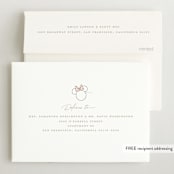"Disney's Minnie's bow" - Birth Announcements in Peony by Creo Study - FREE Recipient Addressing
