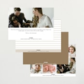 "Modern Grid" - Birth Announcements in Sand by Alexandra Cohn - Back of Card Options