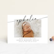 "Signature Name" - Birth Announcements in Coal by Meggy Masters - Front