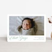 "Hollis" - Birth Announcements in Clover by Megan Davis - Front