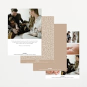 "Bold Introduction" - Birth Announcements in Natural by Ana Sharpe - Back of Card Options