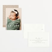 "Bold Introduction" - Birth Announcements in Natural by Ana Sharpe - Assembled