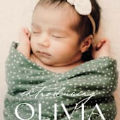 "Bold Introduction" - Birth Announcements in Natural by Ana Sharpe - Detail