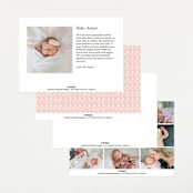 "Elegance in the name" - Birth Announcements in Dusty Rose by Lorena Depante - Back of Card Options