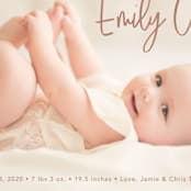 "Elegance in the name" - Birth Announcements in Dusty Rose by Lorena Depante - Detail