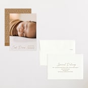 "Swaddle" - Birth Announcements in Rust by Stacey Meacham - Assembled