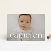 "Classy Name" - Birth Announcements in Cloud by Ekko Studio - Front