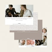 "Classy Name" - Birth Announcements in Cloud by Ekko Studio - Back of Card Options