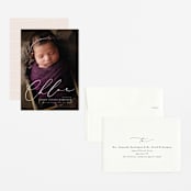 "Just Lovely" - Birth Announcements in Shell by Lea Delaveris - Assembled