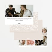 "Classic Twist" - Birth Announcements in Oat by Pixel and Hank - Back of Card Options