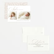 "Classic Twist" - Birth Announcements in Oat by Pixel and Hank - Assembled