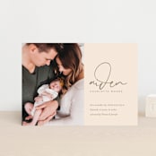 "Signature Babe" - Birth Announcements in Peach by Jessica Williams - Front