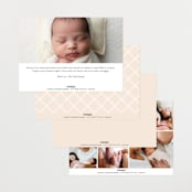 "Signature Babe" - Birth Announcements in Peach by Jessica Williams - Back of Card Options