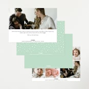 "Outnumbered" - Birth Announcements in Snow by Olivia Raufman - Back of Card Options