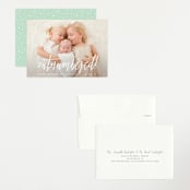 "Outnumbered" - Birth Announcements in Snow by Olivia Raufman - Assembled