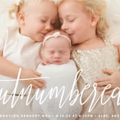 "Outnumbered" - Birth Announcements in Snow by Olivia Raufman - Detail