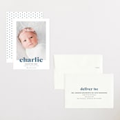 "Bold Nickname" - Birth Announcements in Bluebird by Shirley Lin Schneider - Assembled