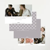 "Details" - Birth Announcements in Cloud by Susan Asbill - Back of Card Options