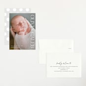 "Newest addition" - Birth Announcements in Snow by Elan Studio - Assembled