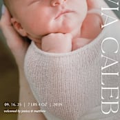 "Newest addition" - Birth Announcements in Snow by Elan Studio - Detail