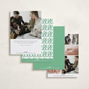 "Jolly Good" - Birth Announcements in Clover by Megan Davis - Back of Card Options