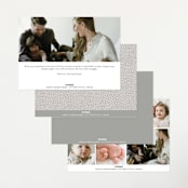 "We Are Family" - Birth Announcements in Cotton by Corinne Malesic - Back of Card Options