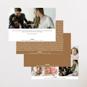 "Swaddle" - Birth Announcements in Rust by Stacey Meacham - Back of Card Options