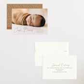 "Swaddle" - Birth Announcements in Rust by Stacey Meacham - Assembled