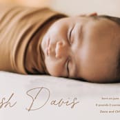 "Swaddle" - Birth Announcements in Rust by Stacey Meacham - Detail