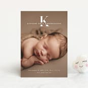 "My Monogram" - Birth Announcements in Milk by fatfatin - Front