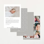 "My Monogram" - Birth Announcements in Milk by fatfatin - Back of Card Options