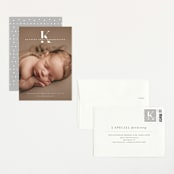 "My Monogram" - Birth Announcements in Milk by fatfatin - Assembled