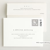 "My Monogram" - Birth Announcements in Milk by fatfatin - FREE Recipient Addressing