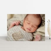 "simply ours" - Birth Announcements in Powder by Sara Hicks Malone - Front
