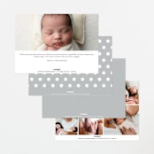 "simply ours" - Birth Announcements in Powder by Sara Hicks Malone - Back of Card Options
