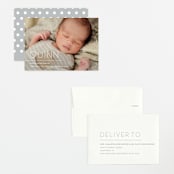 "simply ours" - Birth Announcements in Powder by Sara Hicks Malone - Assembled