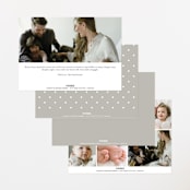 "Serenity" - Birth Announcements in Cloud by Everett Paper Goods - Back of Card Options