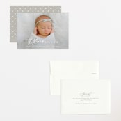 "Serenity" - Birth Announcements in Cloud by Everett Paper Goods - Assembled