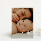 "Ollie" - Birth Announcements in Cotton by Kristie Kern - Front