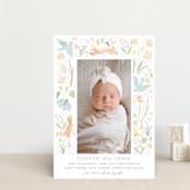 "Baby Garden" - Birth Announcements in Sky by Eve Schultz - Front