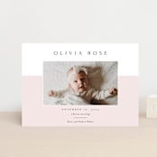 "Cherished" - Birth Announcements in Peony by Kasia Labocki - Front