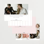 "Cherished" - Birth Announcements in Peony by Kasia Labocki - Back of Card Options